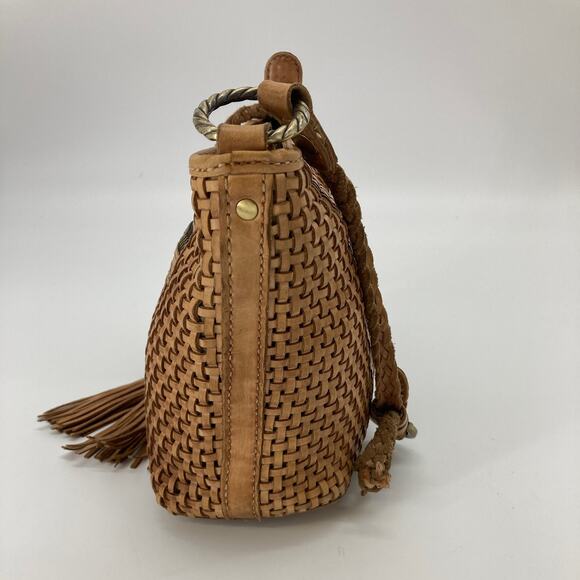 Patricia Nash (SMALL) brown leather basket weave (ASIS) - Picture 6 of 10